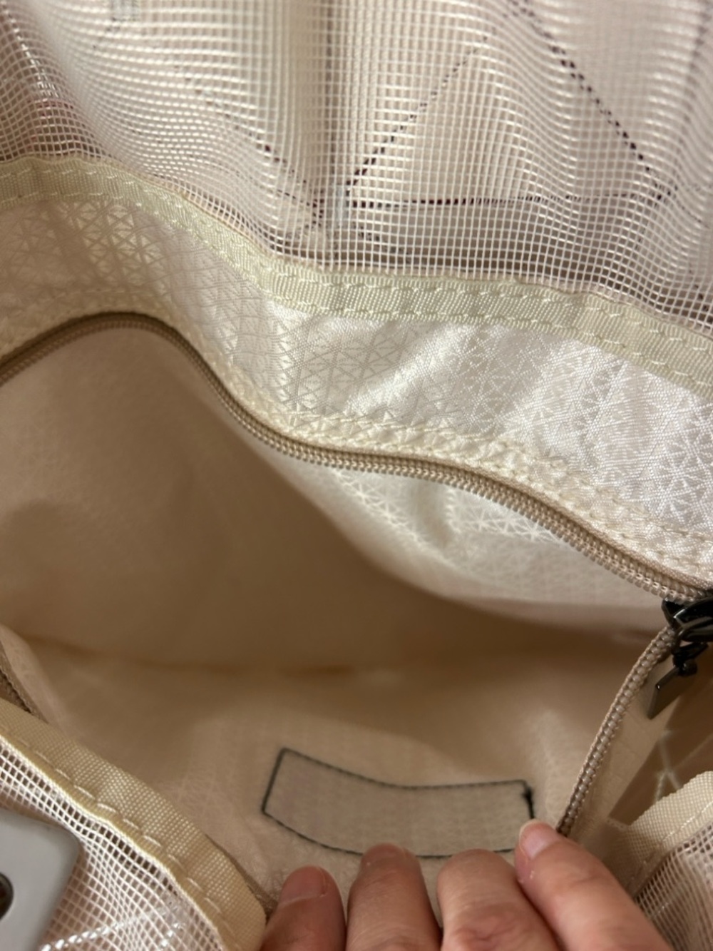 Women's Pink Geometric Panel Tote Bag - Contemporary Everyday Carry - Picture 5 of 9